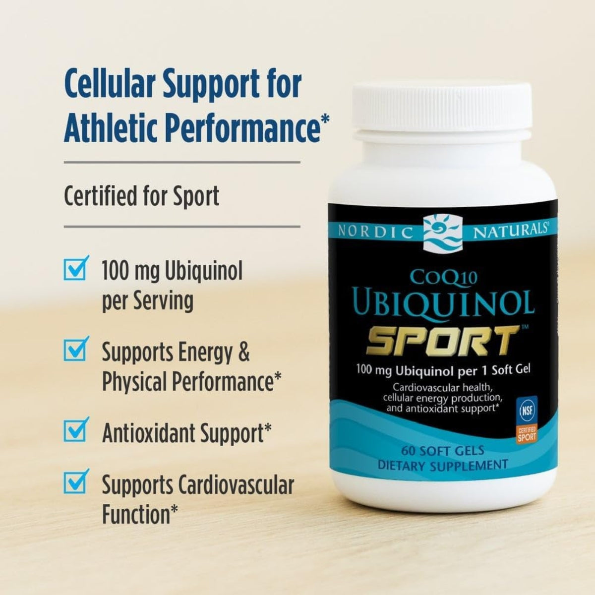 Ubiquinol Sport 100 Mg 60 Sofgels Nordic Naturals