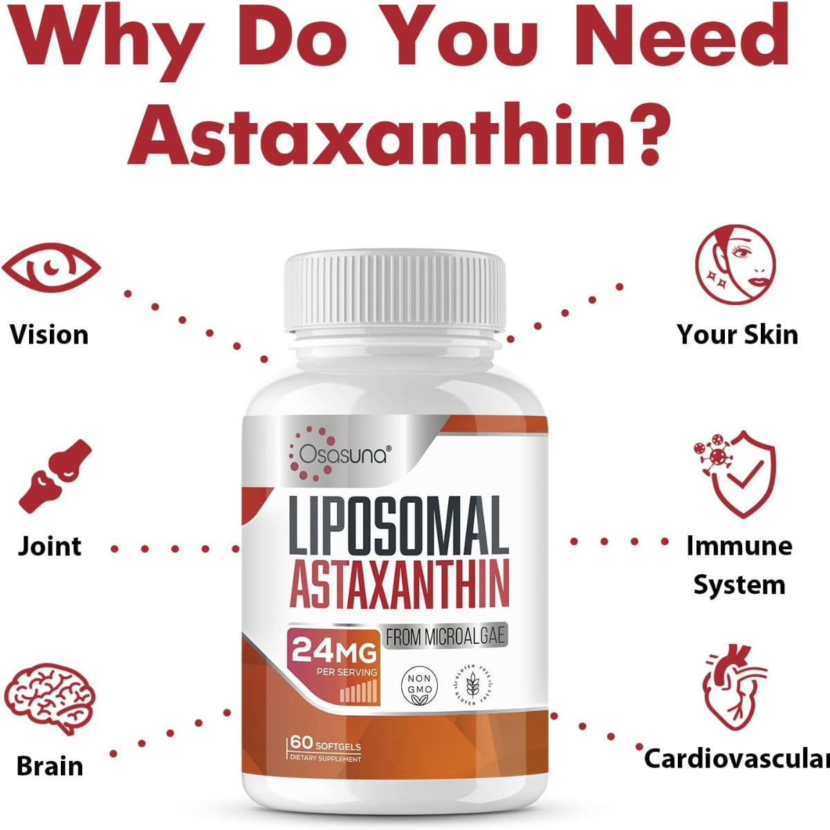 Astaxantina Liposomal 24 Mg 60 Softgel Osasuna