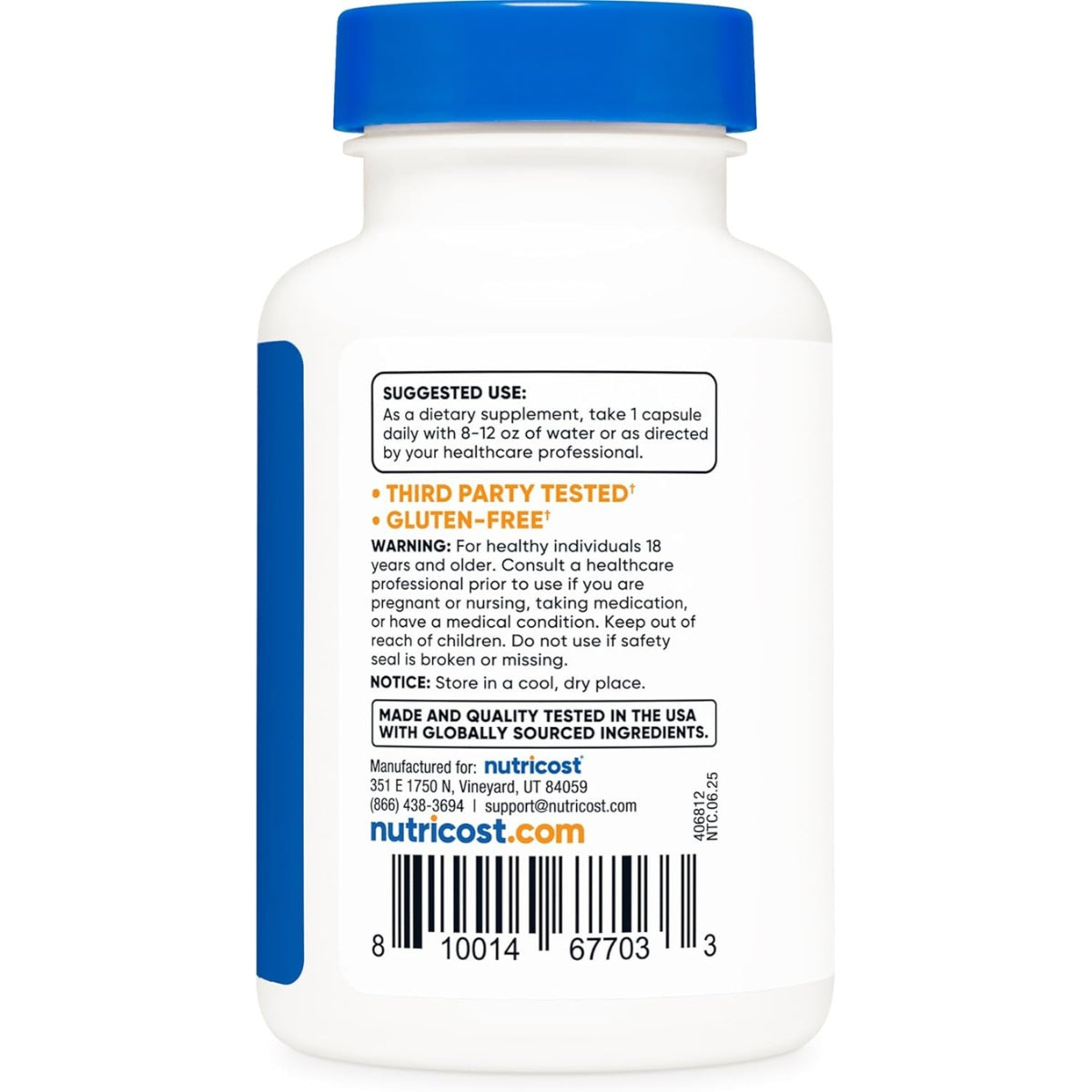 Zinc Carnosine 86 Mg 120 Capsulas Nutricost