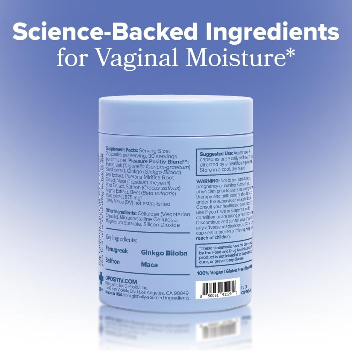 Apoyo a la Humedad Vaginal Meno 60 Capsulas Opositiv Health