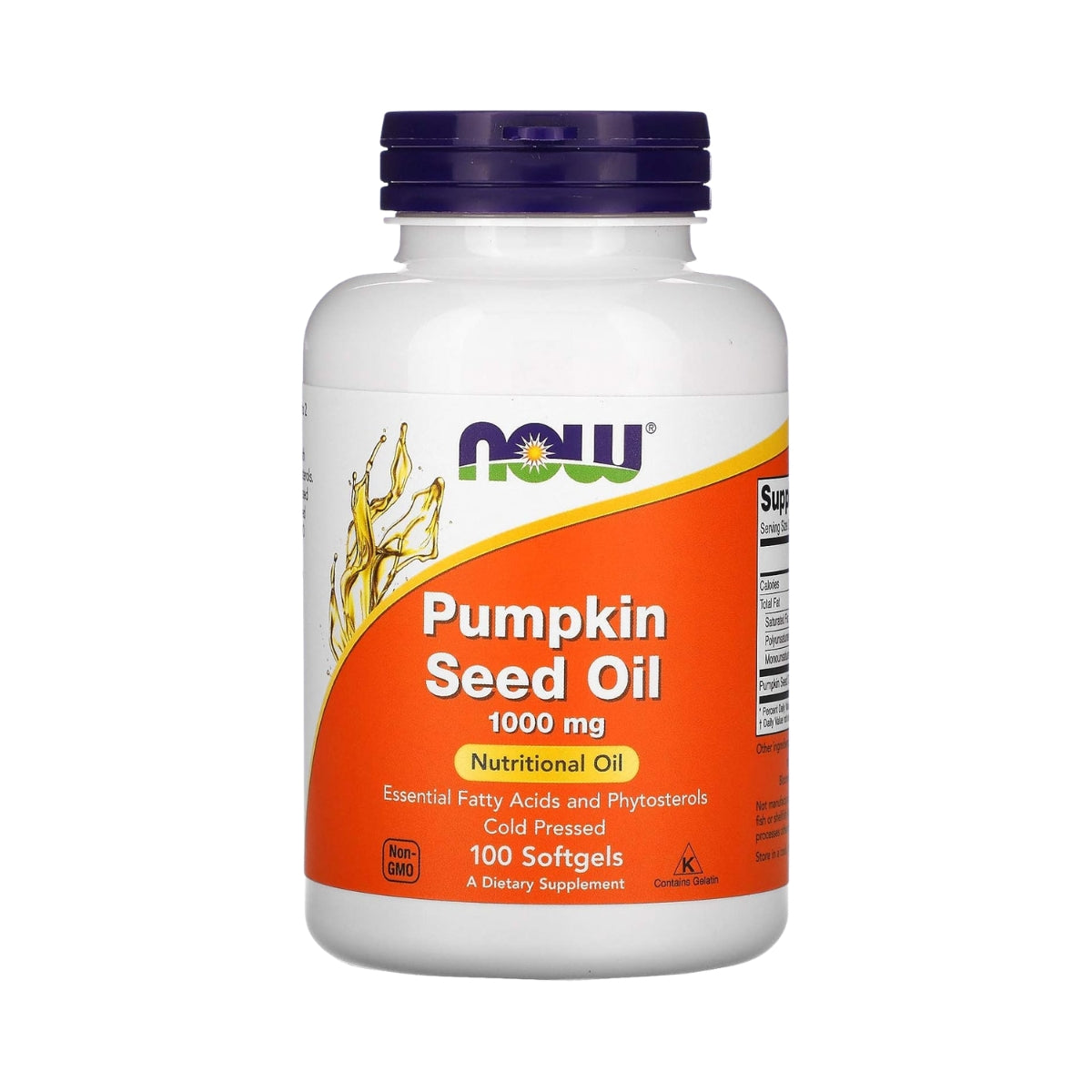 Aceite De Semilla De Calabaza 1000 Mg 100 Sofgels Now