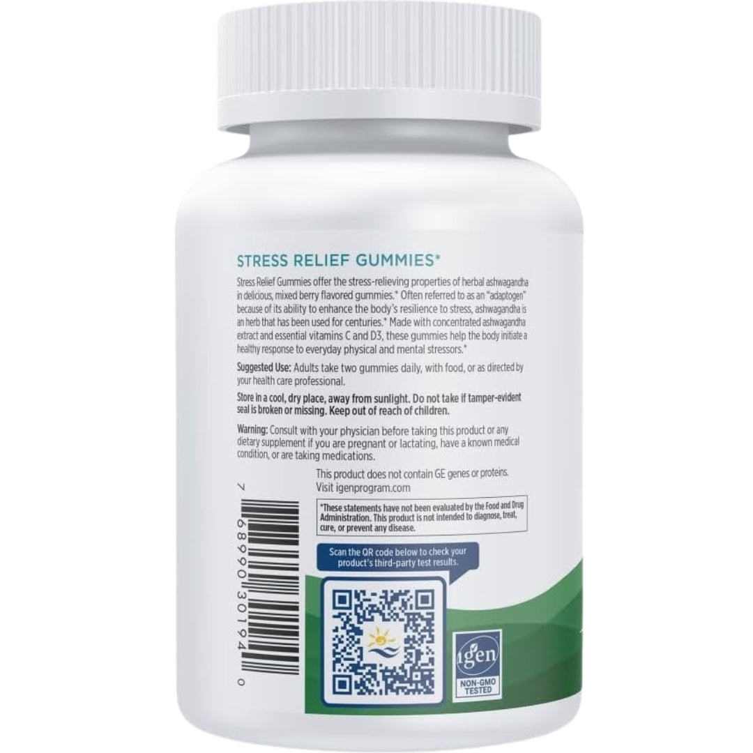 Stress Relief Ashwagandha Vitamina C Vitamina D3 40 Gomitas Nordic Naturals