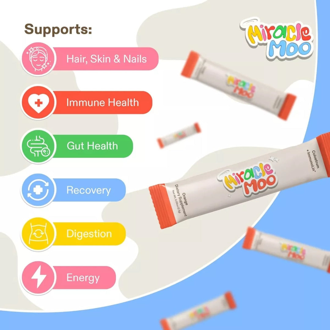 Suplemento De Calostro Bovino 30 Stick Miracle Moo