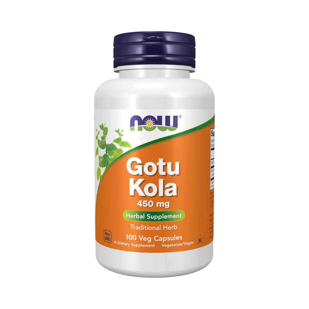 Suplementos Gotu Kola Centella Asiatica 450 Mg 100 Capsulas Now
