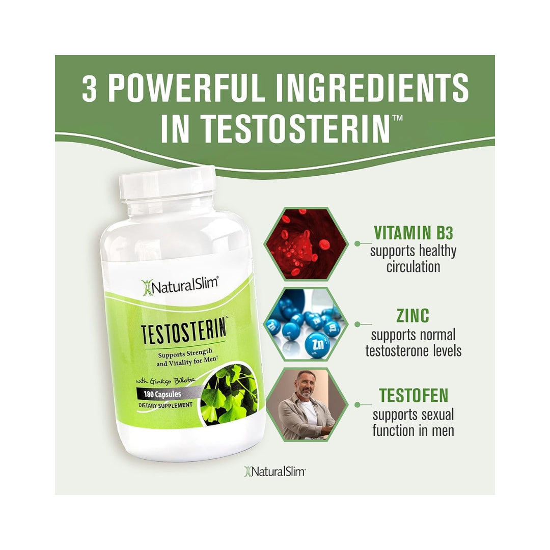 Testosterin 180 Capsulas Natural Slim