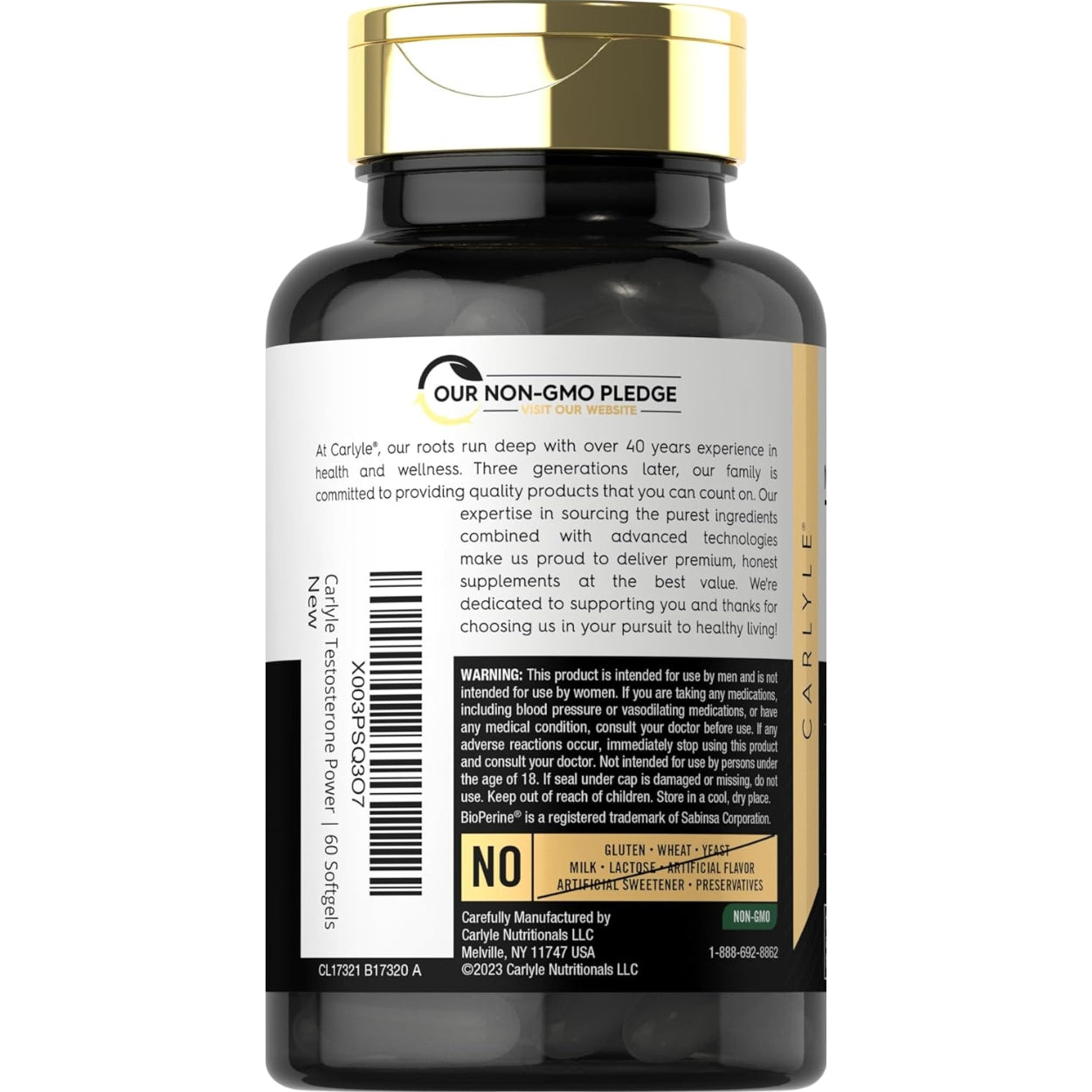 Testosterone Power 60 Capsulas Blandas Carlyle