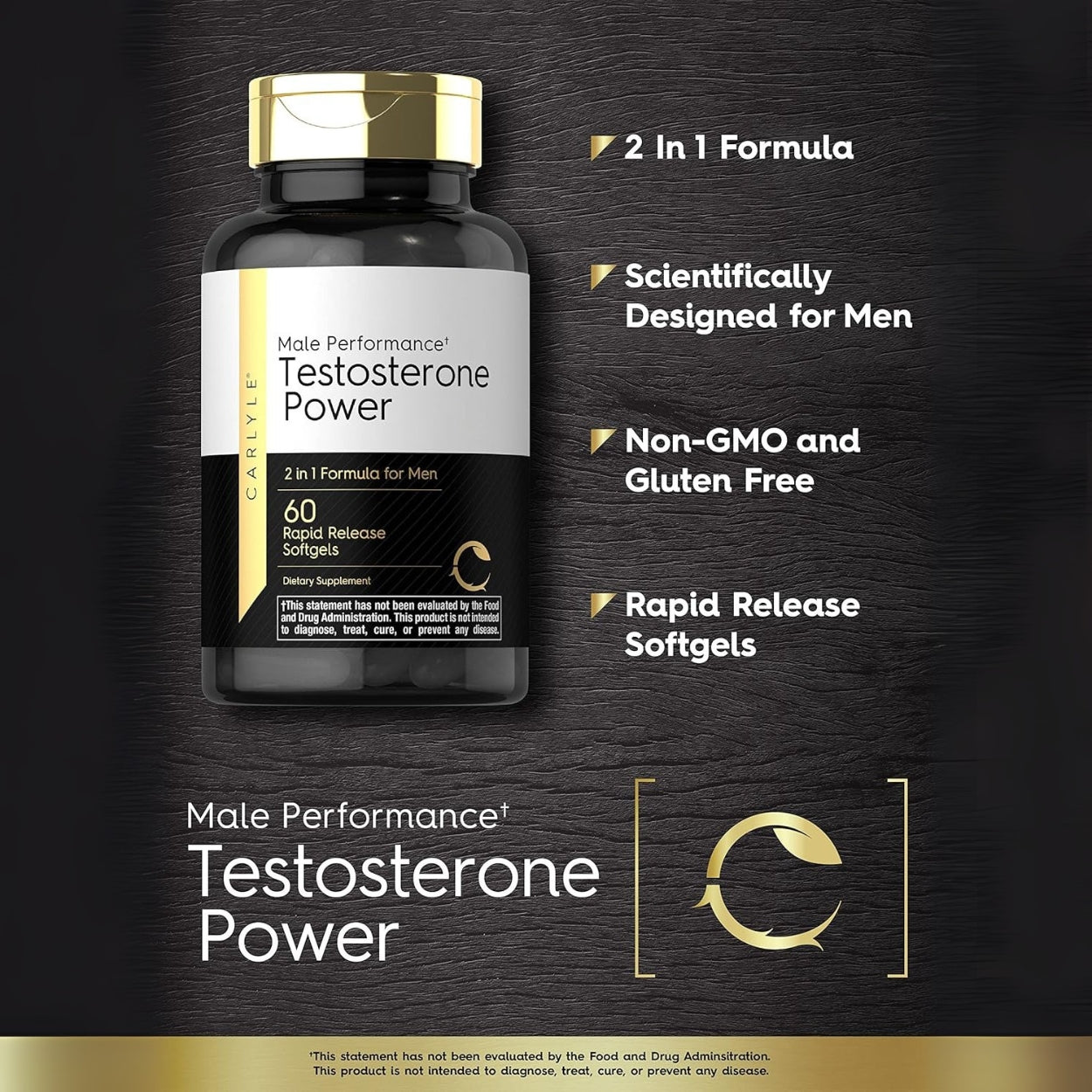 Testosterone Power 60 Capsulas Blandas Carlyle