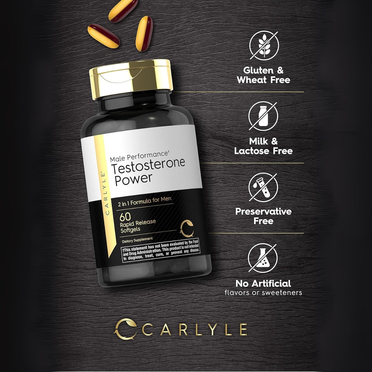 Testosterone Power 60 Capsulas Blandas Carlyle