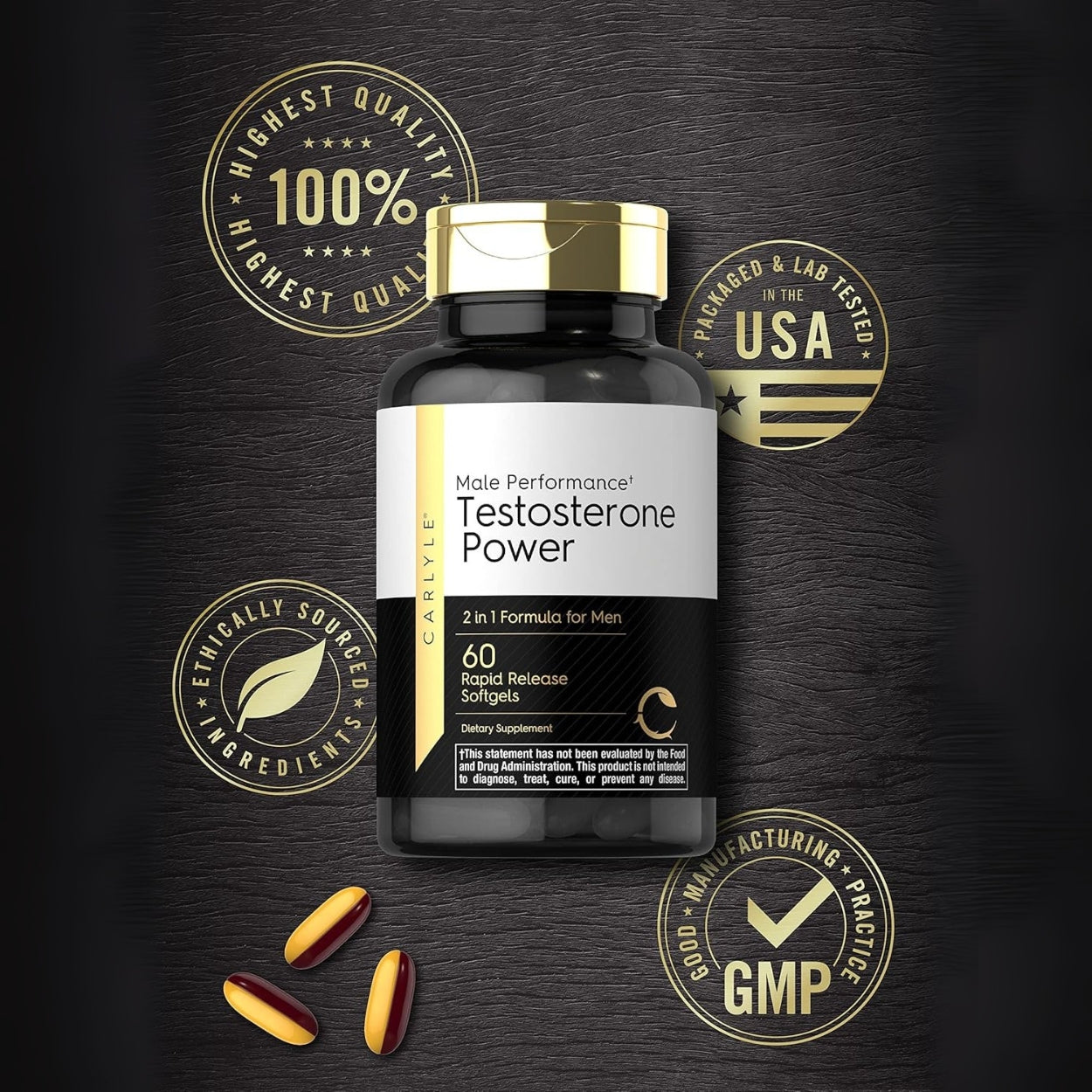 Testosterone Power 60 Capsulas Blandas Carlyle