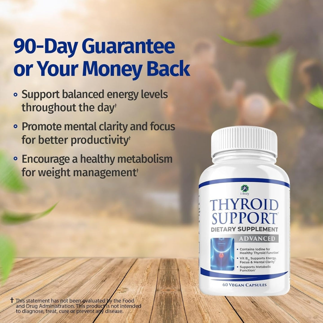 Thyroid Support Suplemento Con Yodo Para Tiroides 60 Capsulas Body