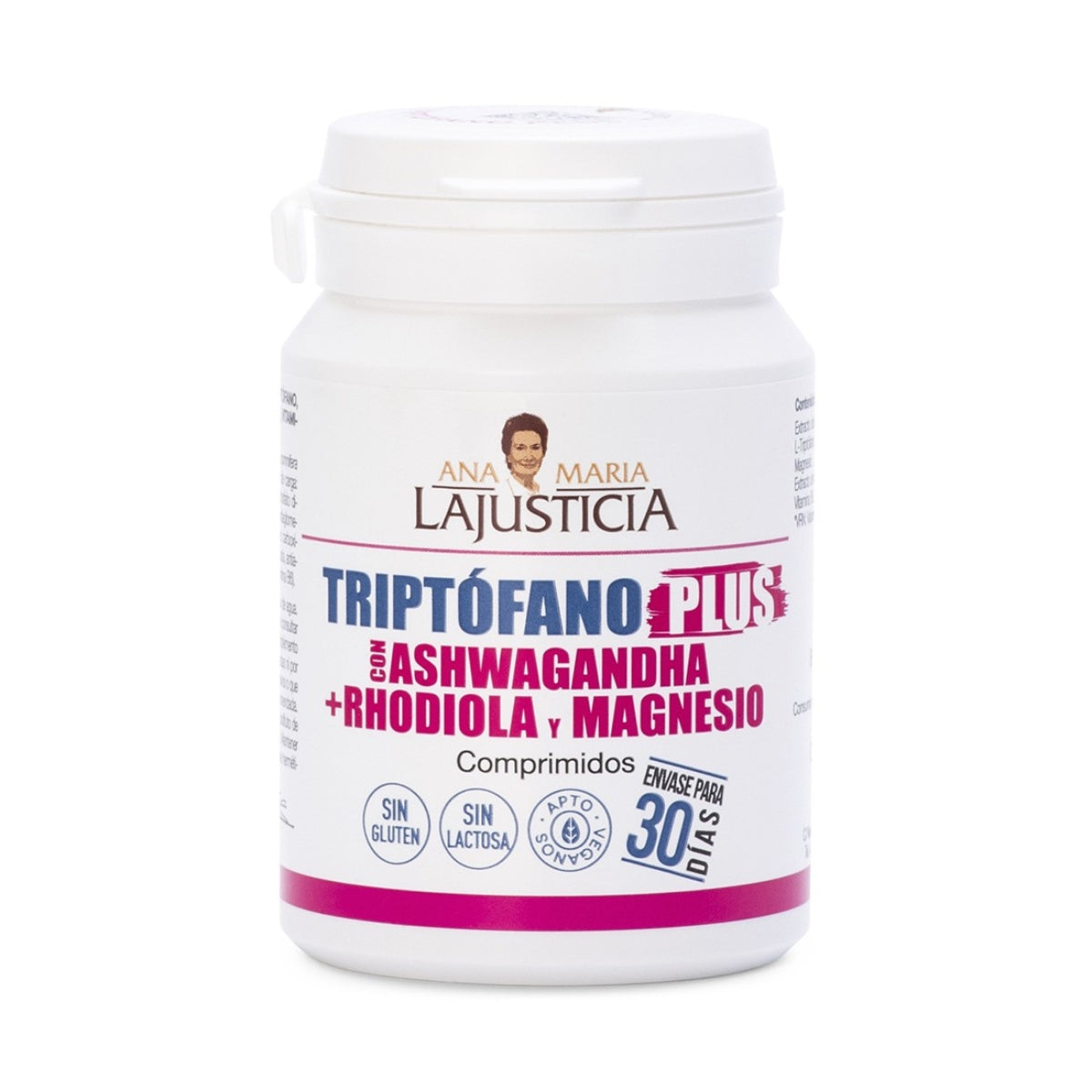 Triptofano Plus con Ashwagandha Rhodiola y Magnesio 60 Comprimidos Ana Maria La Justicia