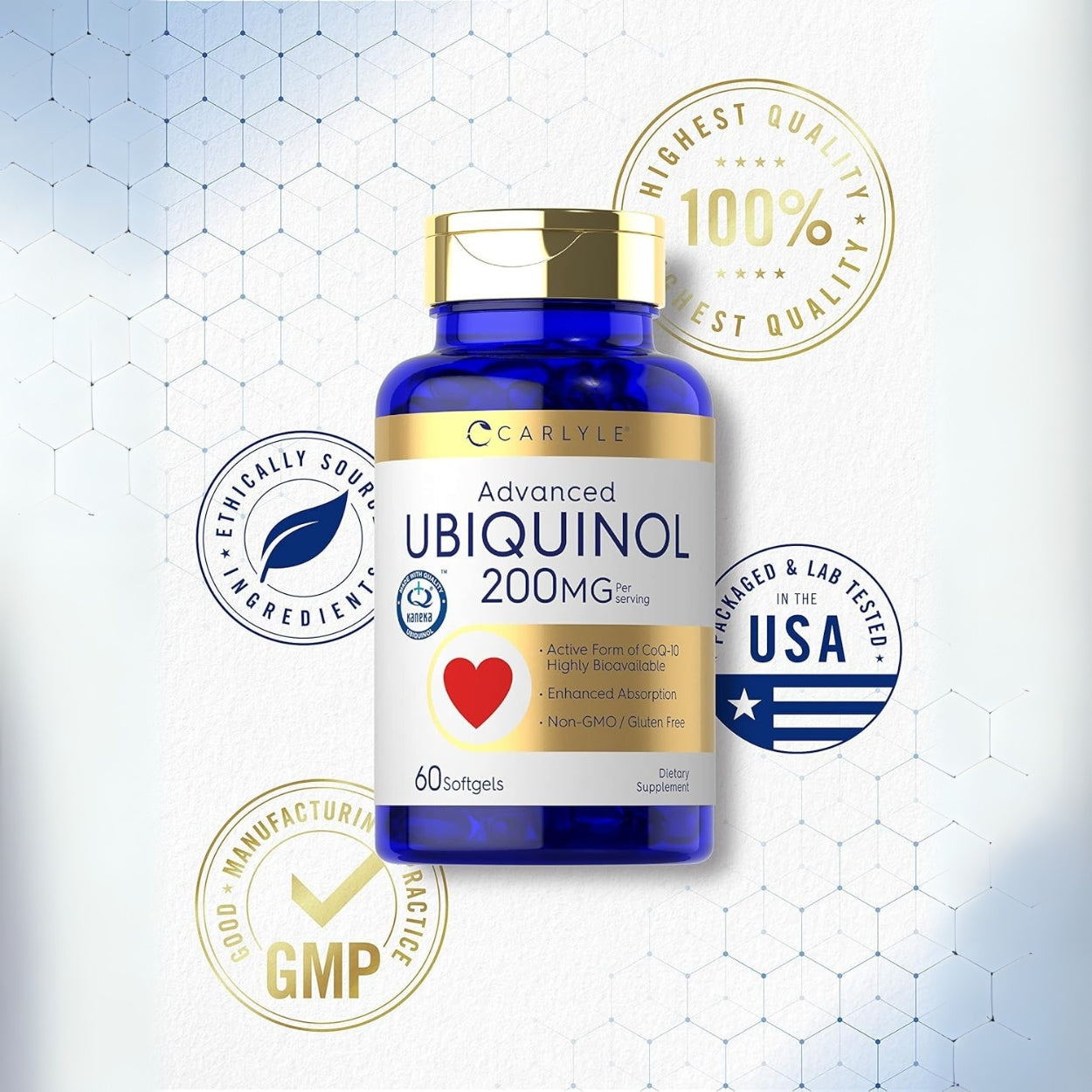 Ubiquinol 200 Mg 60 Softgels Carlyle