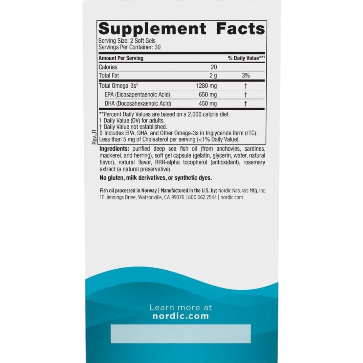 Ultimate Omega 1280 Mg 60 Capsulas Nordic Naturals