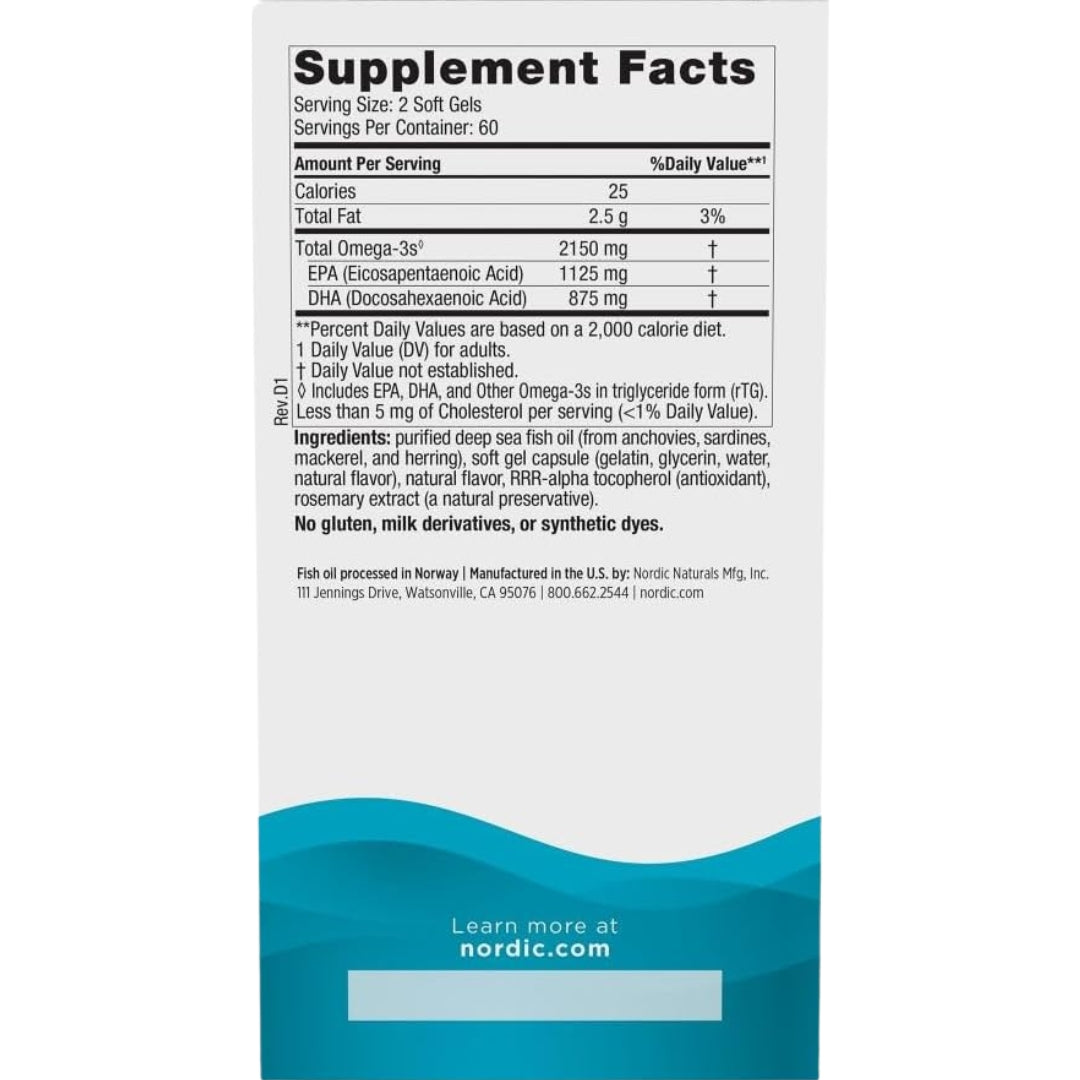 Ultimate Omega 2X 60 Capsulas Nordic Naturals