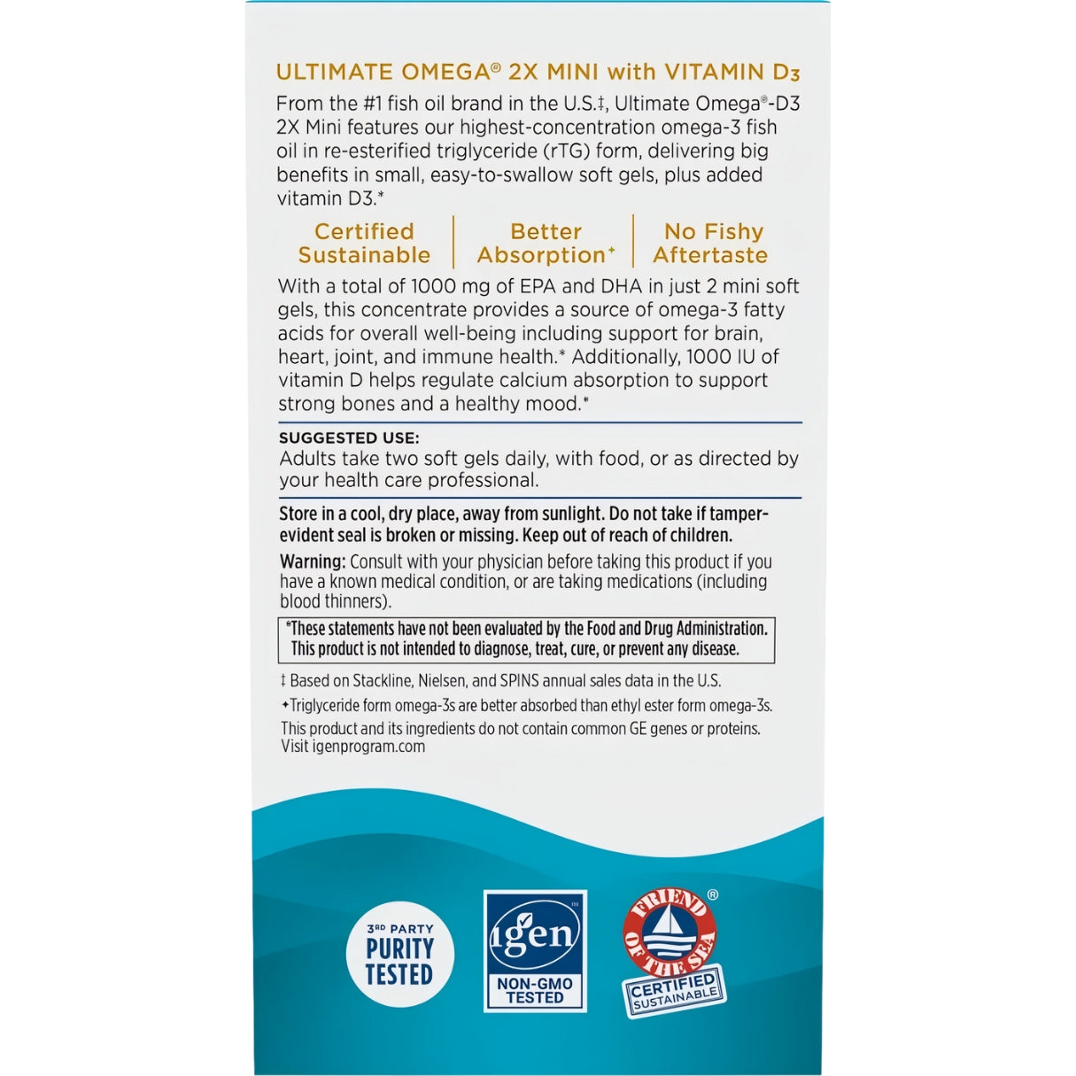 Ultimate Omega 2X Mini Con D3 Nordic Naturals