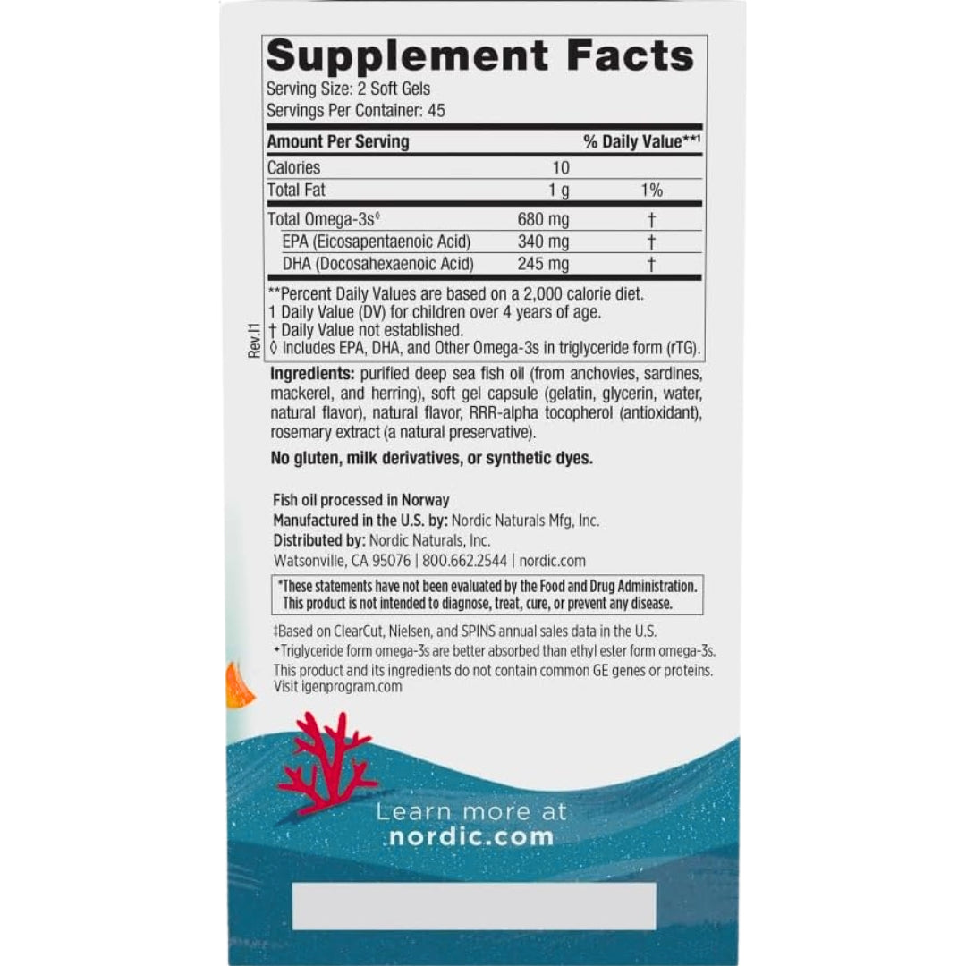 Ultimate Omega Junior 90 Mini Capsulas Nordic Naturals