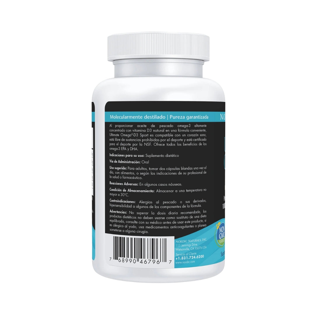 Ultimate Omega D3 Sport 60 Capsulas Nordic Naturals