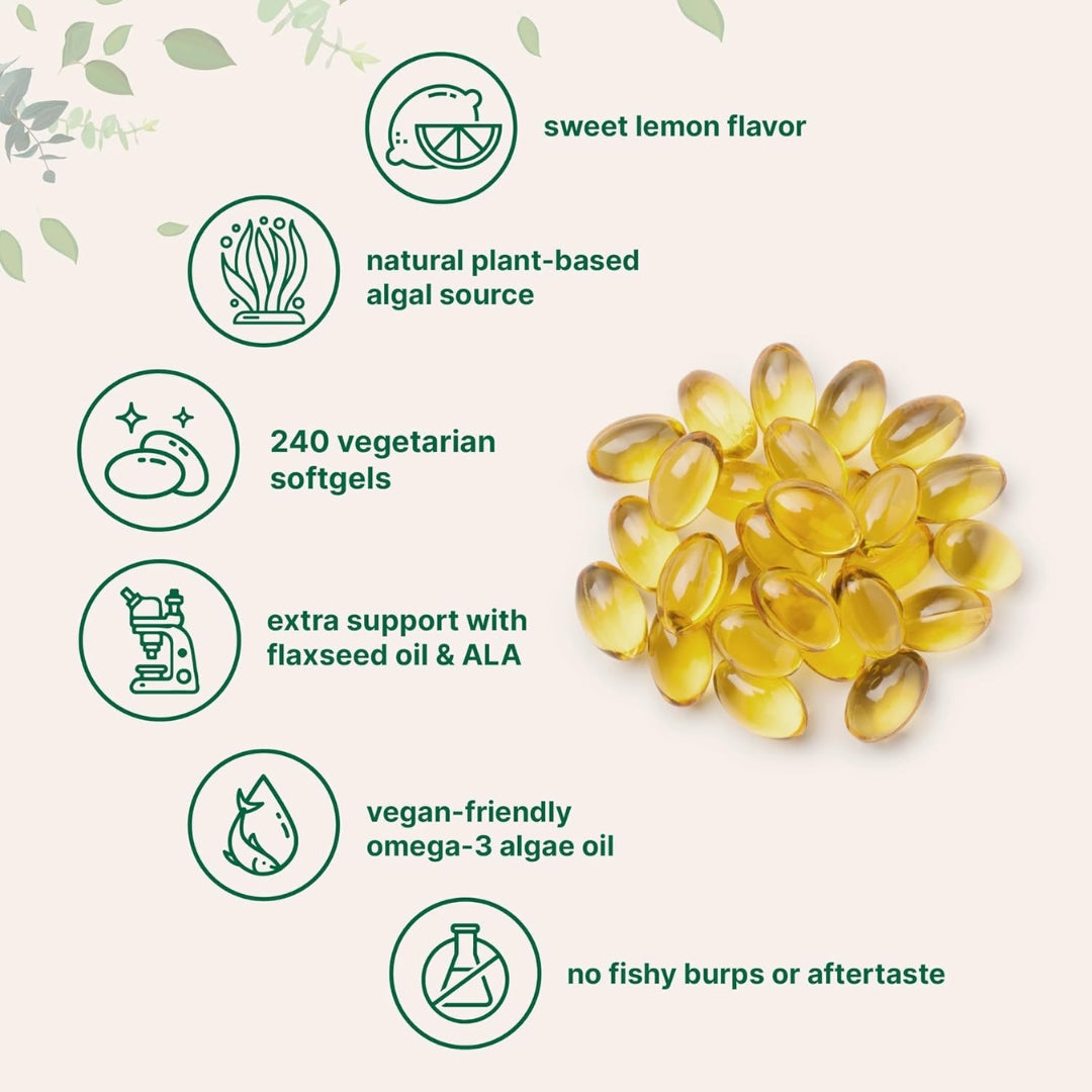 Vegan Omega 3 1250 Mg 240 Softgels  Microingredients
