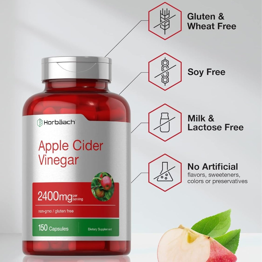 Vinagre de Manzana 2400 Mg 150 Capsulas Horbaach