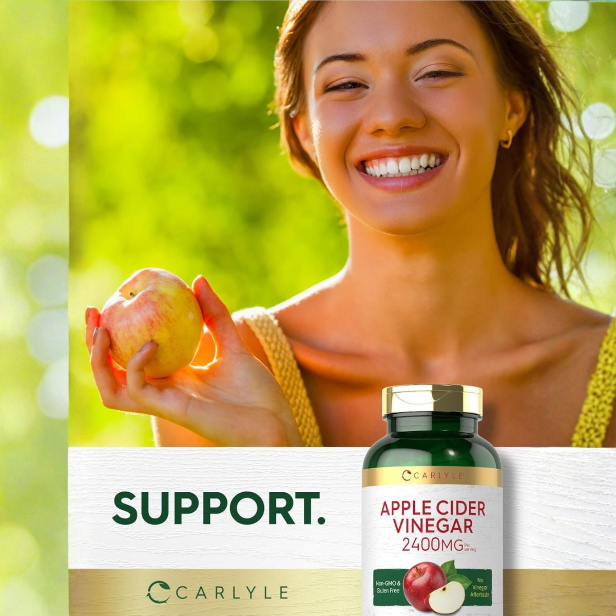 Vinagre De Manzana 2400 Mg Capsulas Carlyle