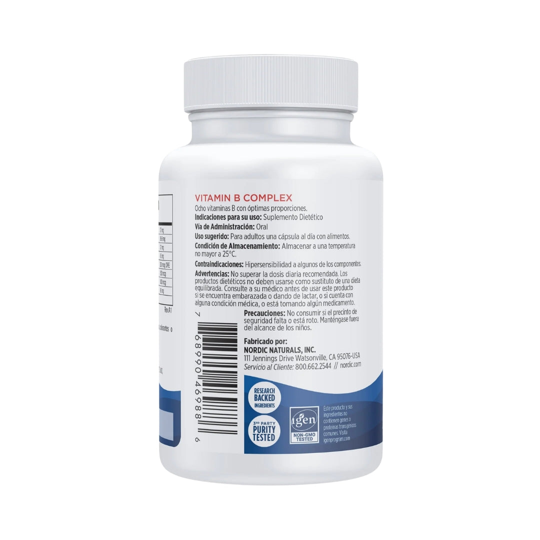 Vitamina B Complex 45 Capsulas Nordic Naturals