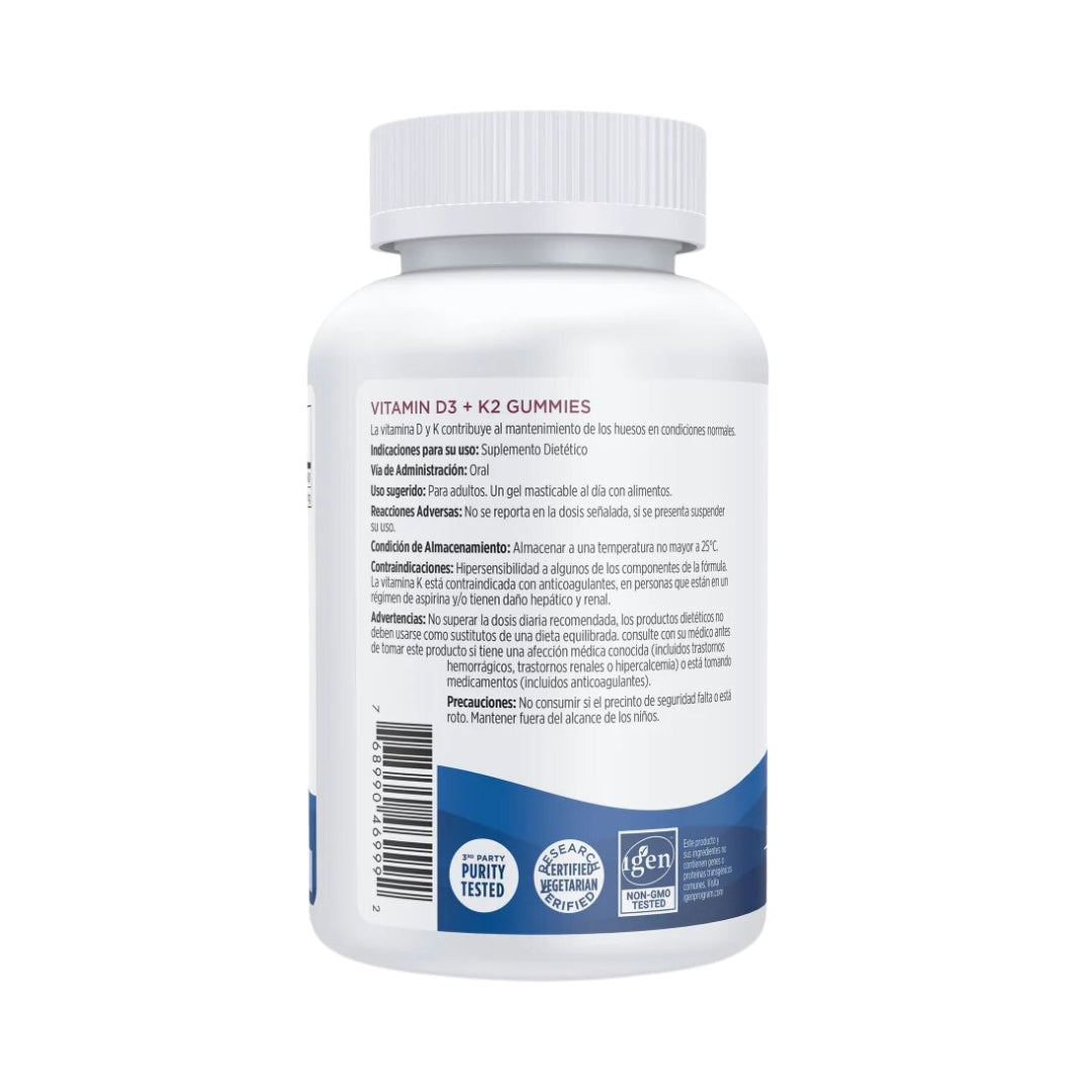 Vitamin D3 Y K2 60 Geles Masticables Nordic Naturals