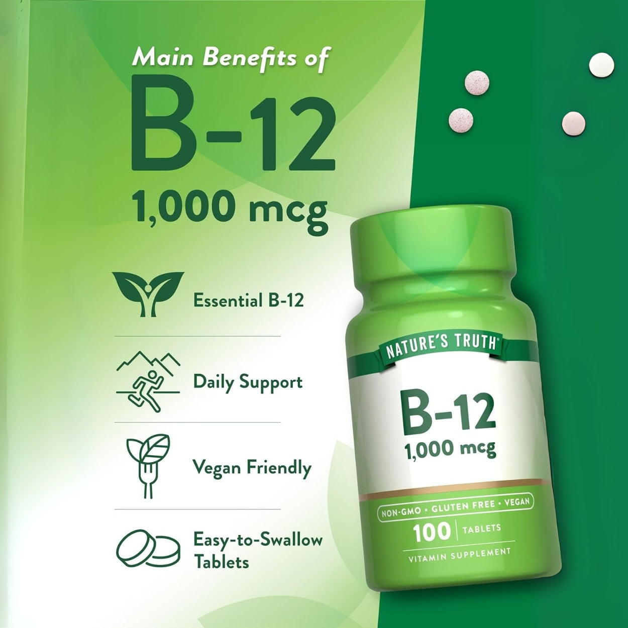 Vitamina B 12 1000 Mcg 100 Tabletas Natures Truth
