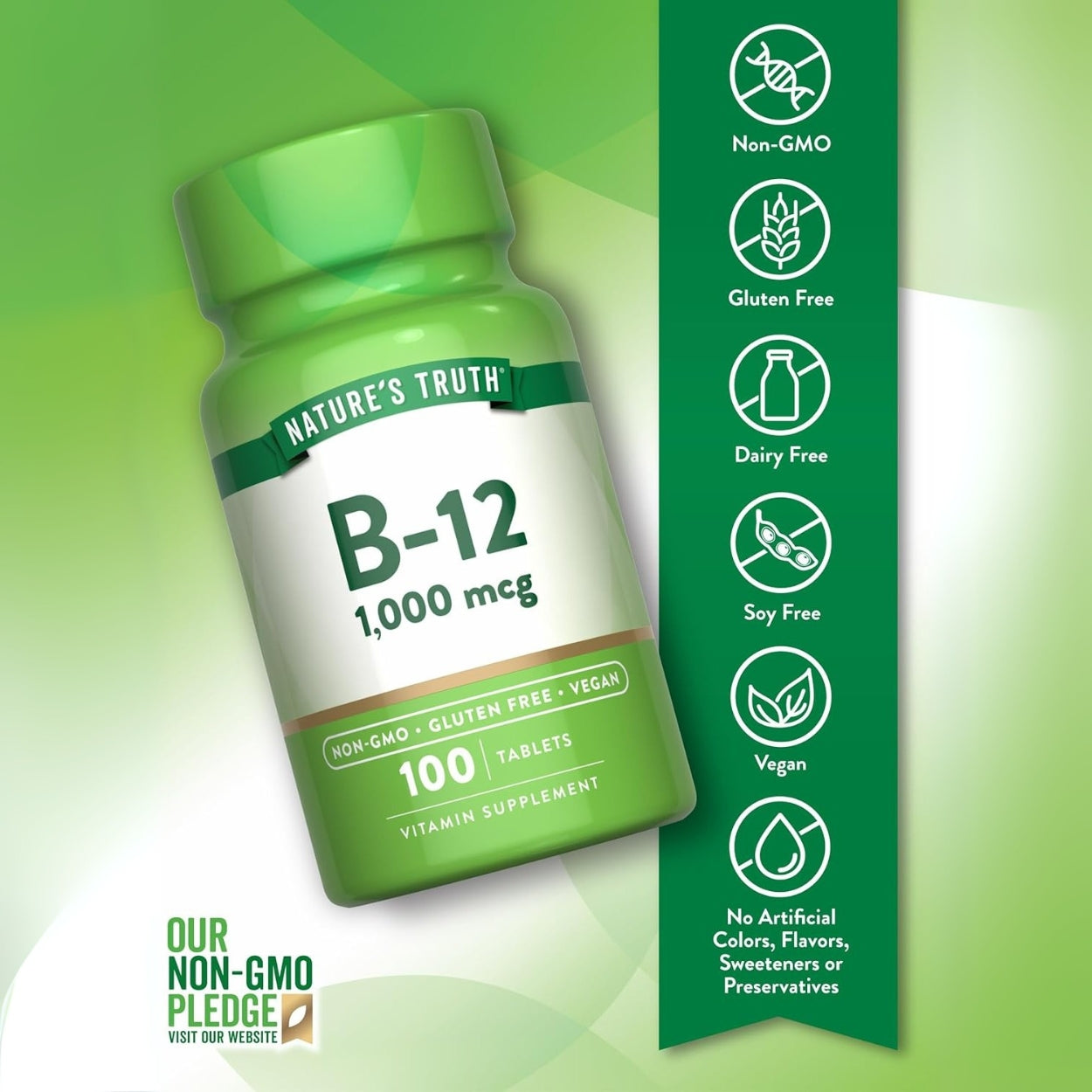 Vitamina B 12 1000 Mcg 100 Tabletas Natures Truth
