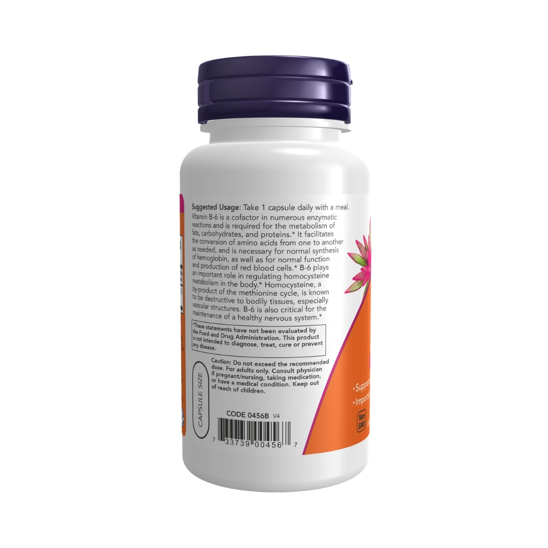 Vitamina B 6 100 Mg 100 Capsulas Now