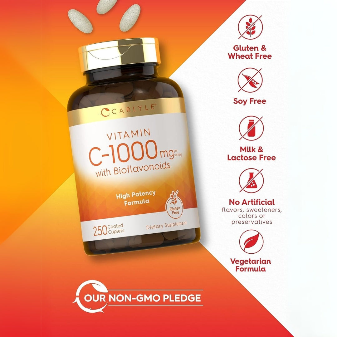 Vitamina C 1000 MG 250 Capsulas Carlyle