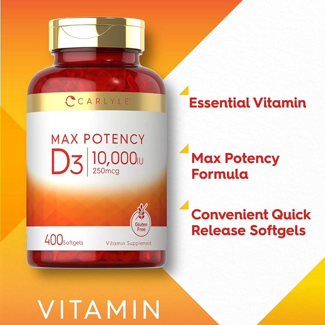 Vitamina D3 10000 Iu 400 Softgel Carlyle