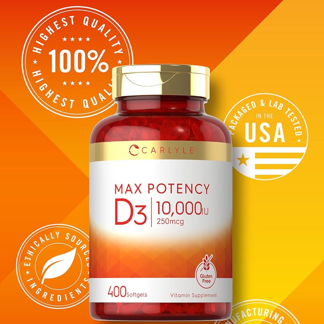 Vitamina D3 10000 Iu 400 Softgel Carlyle