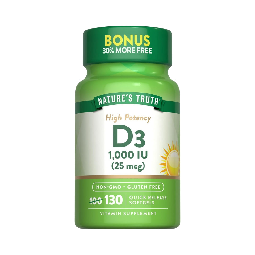 Vitamina D3 1000 UI 130 Capasulas Natures Truth