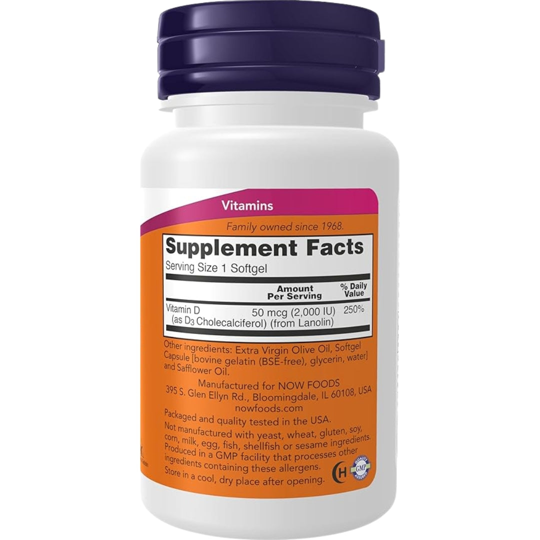 Vitamina D3 2000 IU 120 Softgels Now
