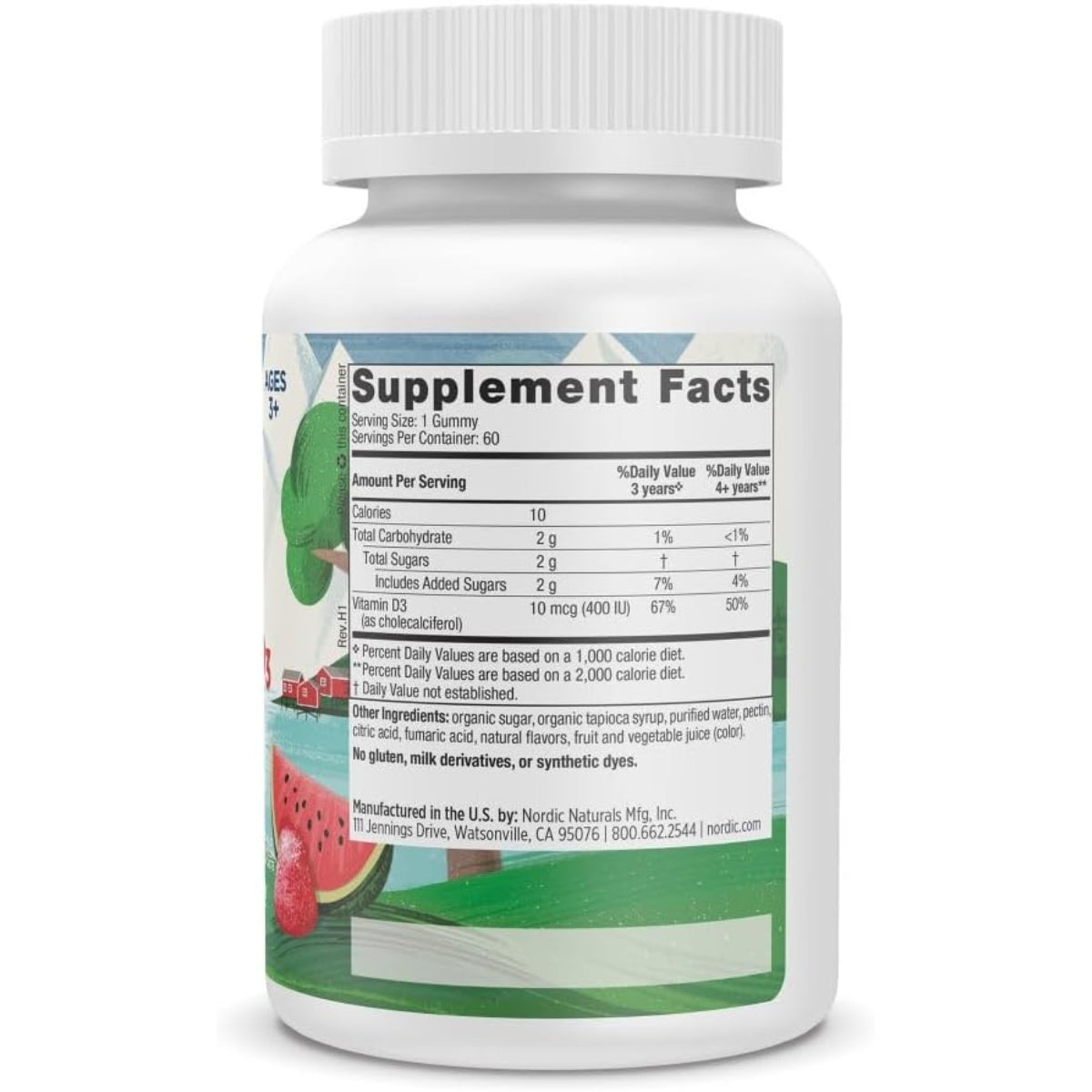 Vitamina D3 Kids Gummies 60 Gomitas Nordic Naturals