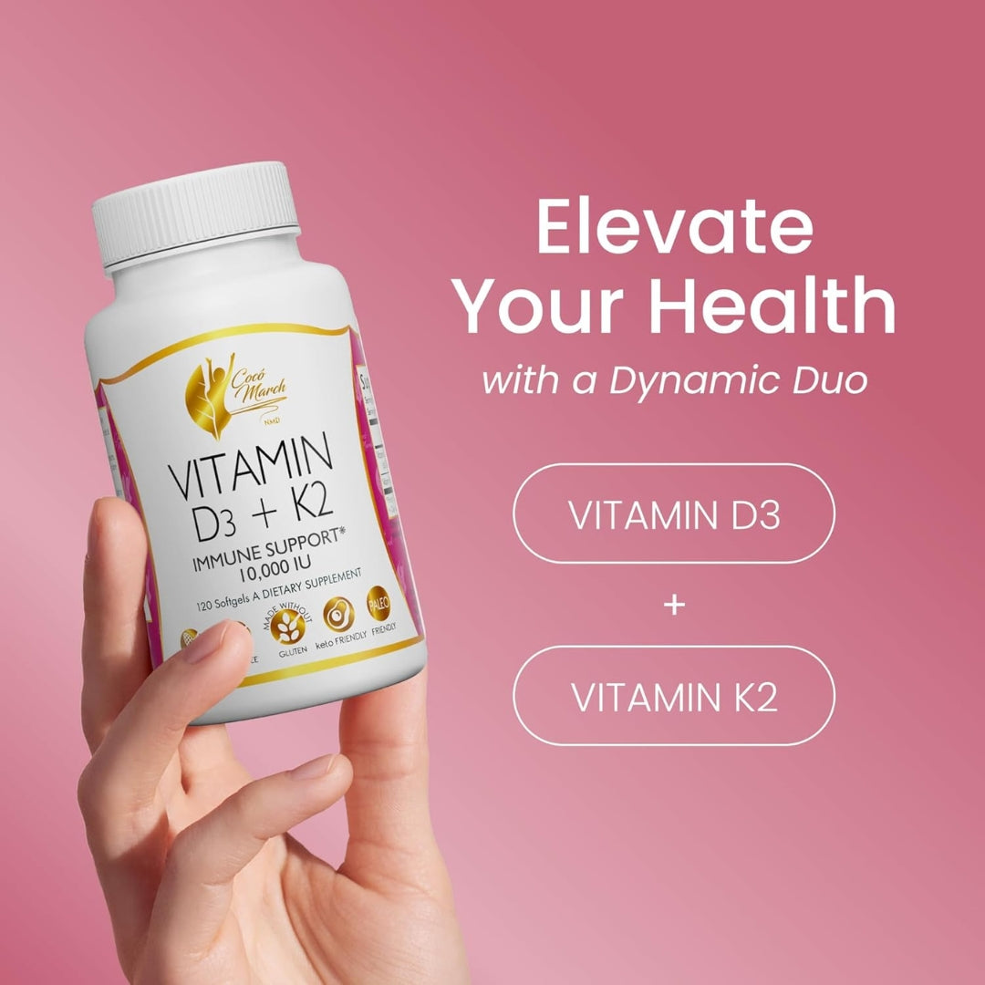 Vitamina D3 y K2 10000 Mg 120 Softgel Coco March