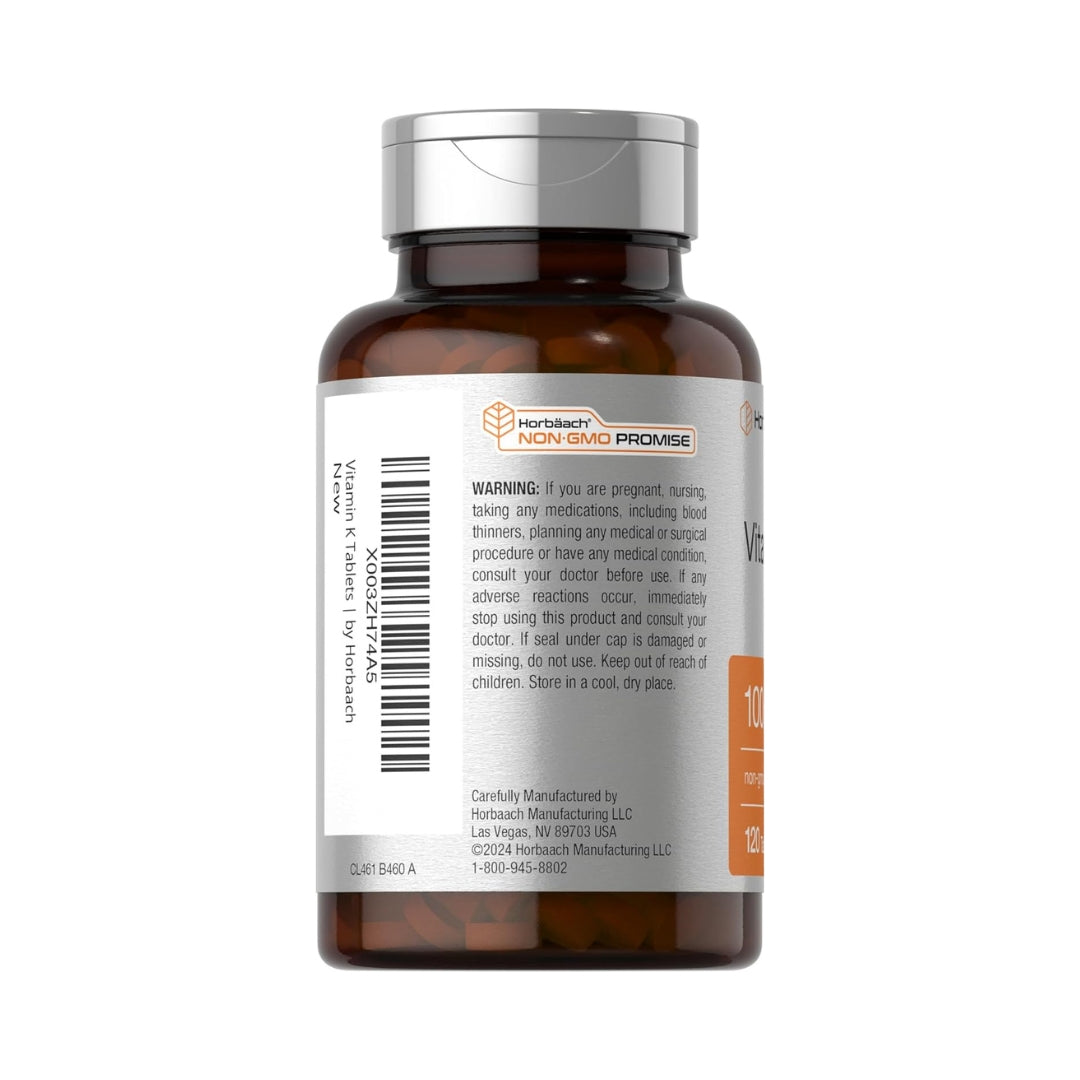 Vitamina K 100 Mcg 120 Tabletas Horbaach