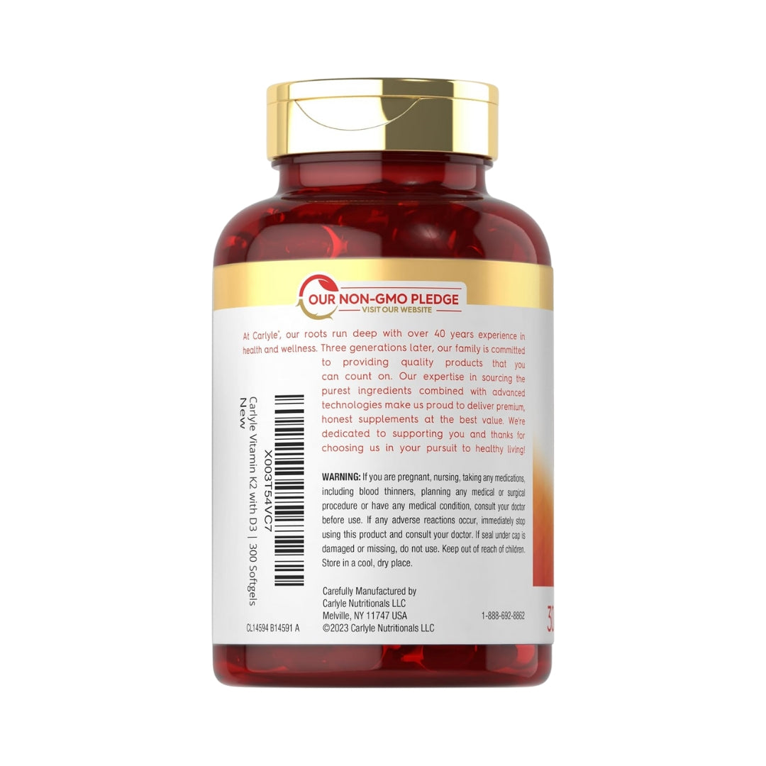 Vitamina K2 Mas D3 300 Softgelt Carlyle
