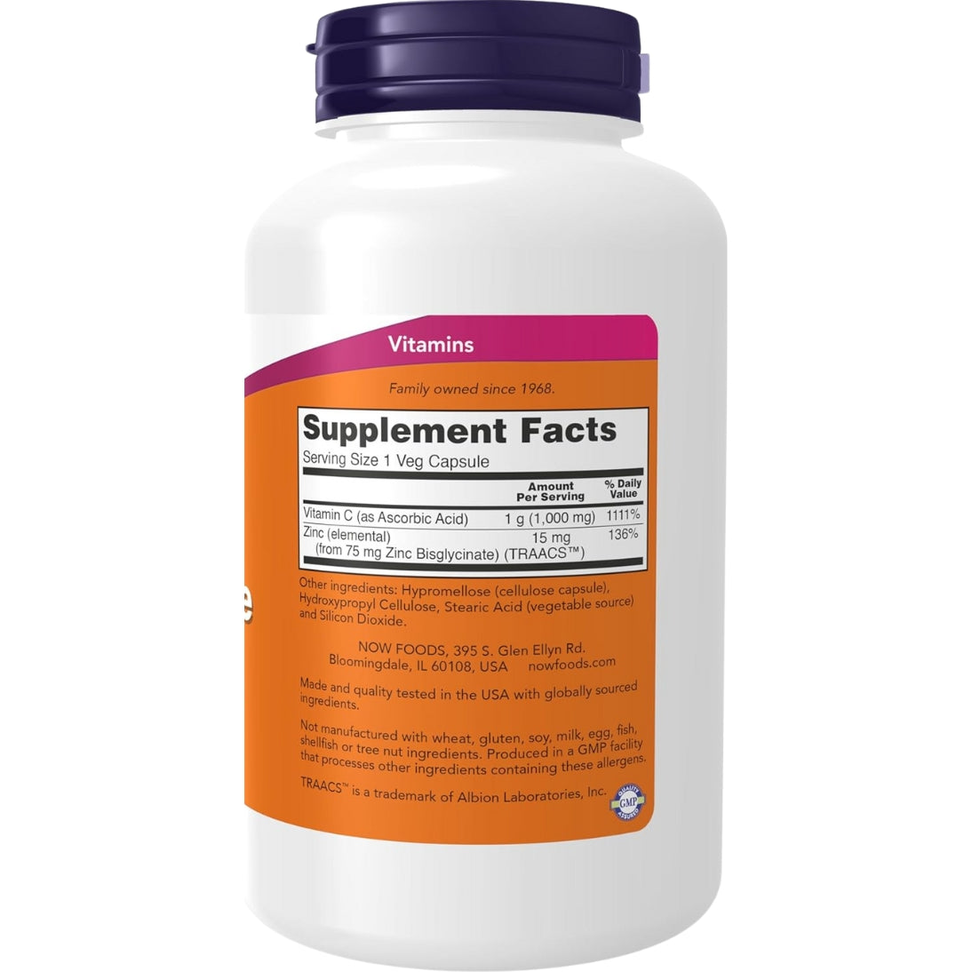 C 1000 Zinc Immune Capsulas 1000 Mg Now