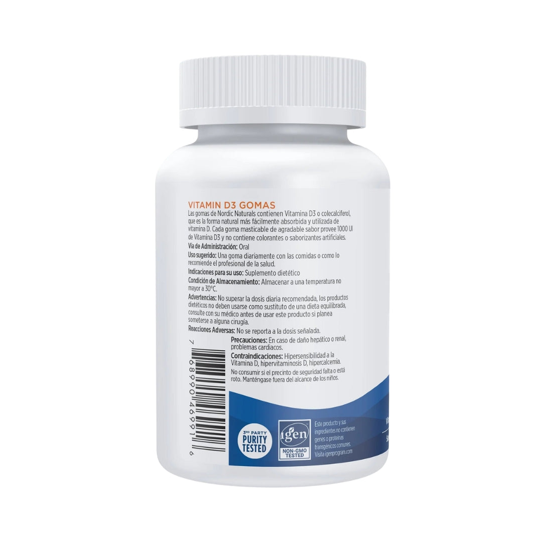 Vitamina D3 Gummies 60 Gomitas Nordic Naturals