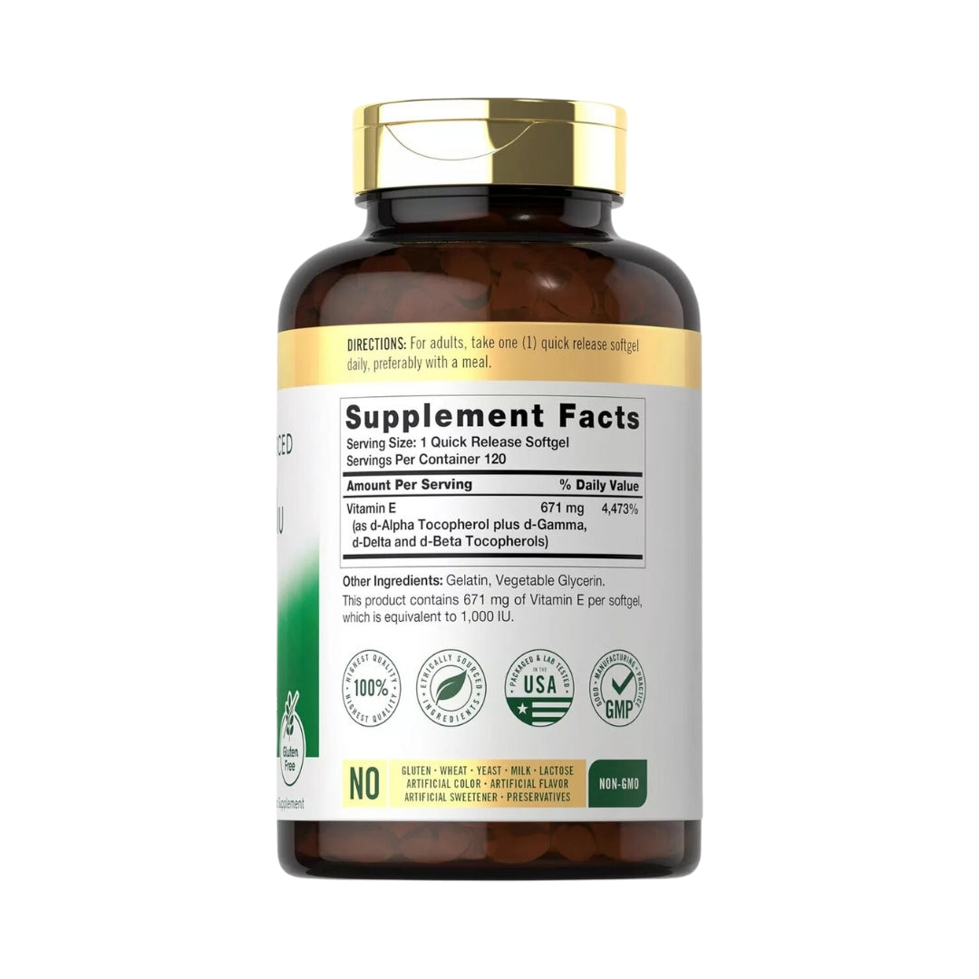 Vitamina E Plus 1000Iu 120 Softgelt Carlyle