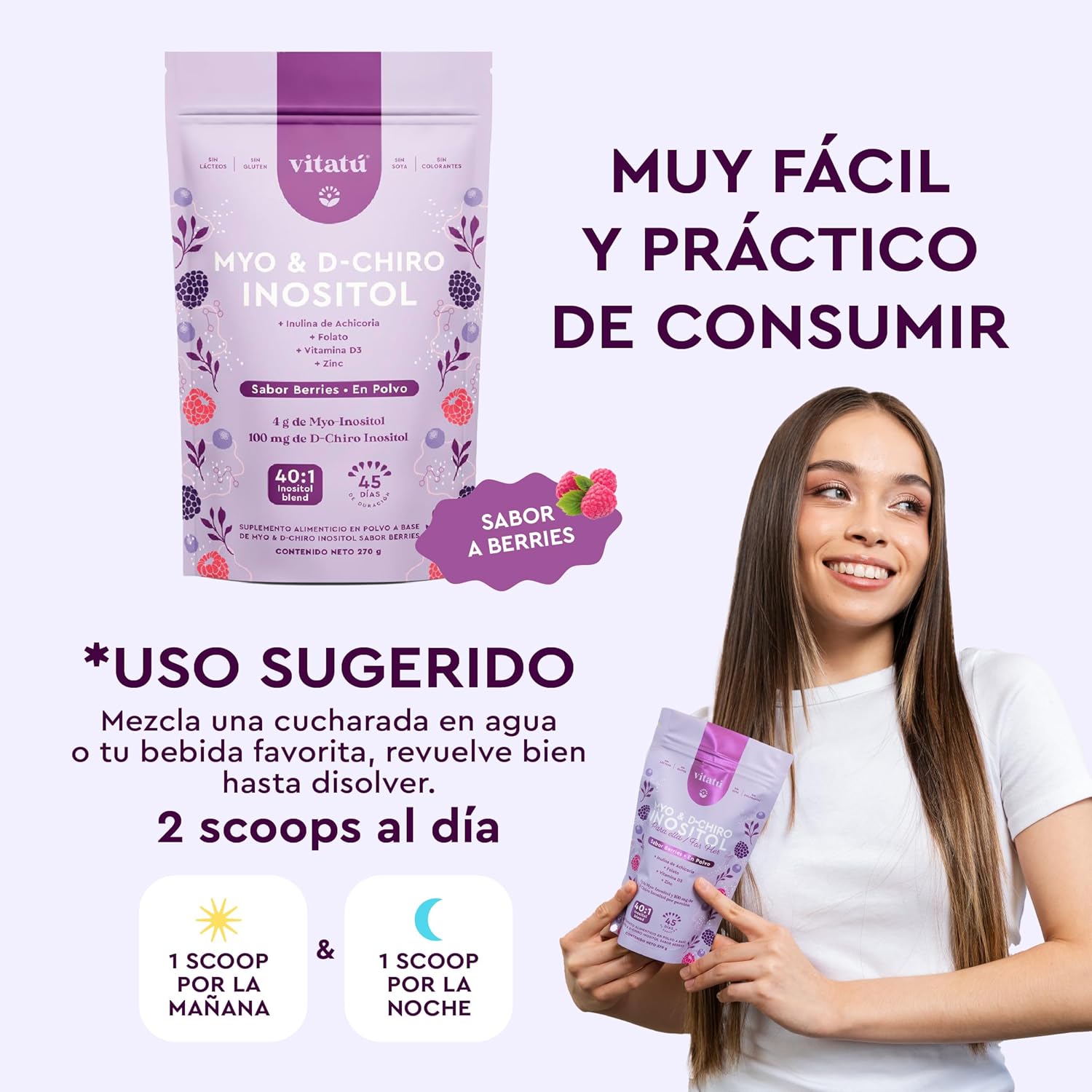 Inositol Myo D Chiro Berries 270 Gr Vitatu