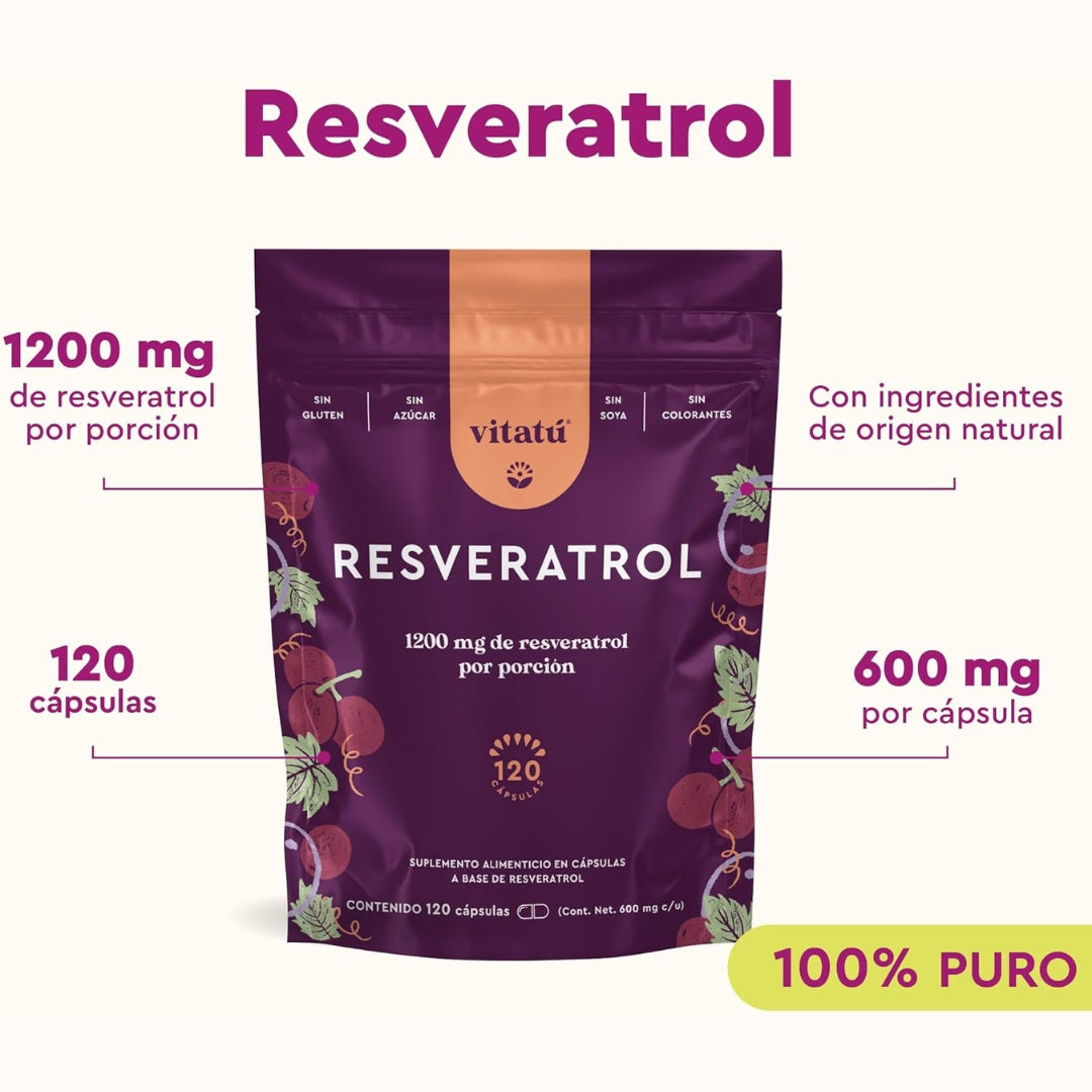 Resveratrol 1200 Mg 120 capsulas Vitatu