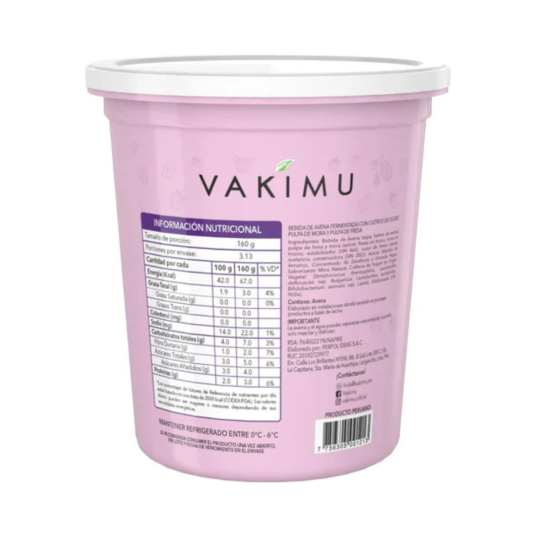 Yogurt Vegano Mix Berry 500 Gr Vakimu