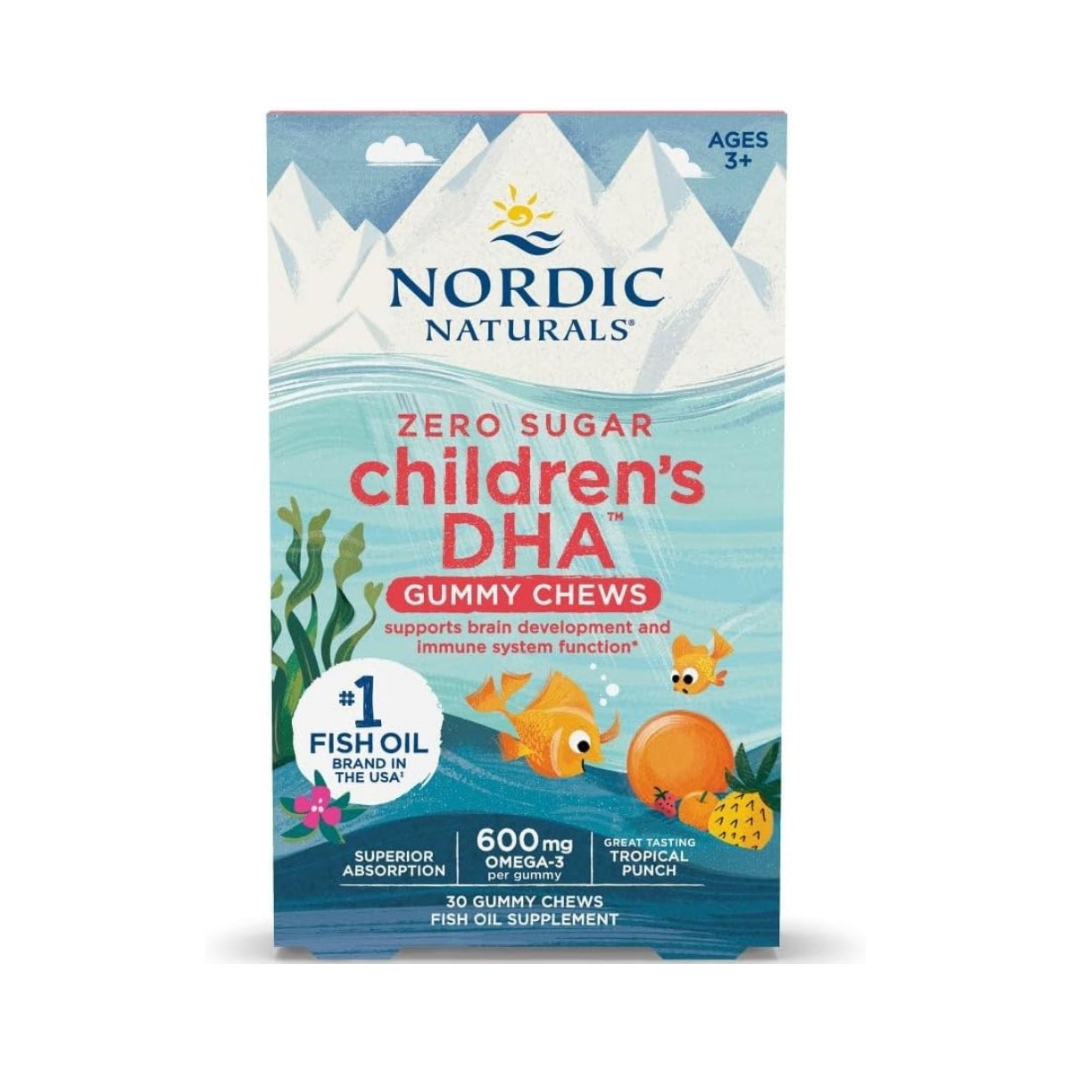 Zero Sugar Childrens DHA Gummies 30 Gomitas Nordic Naturals