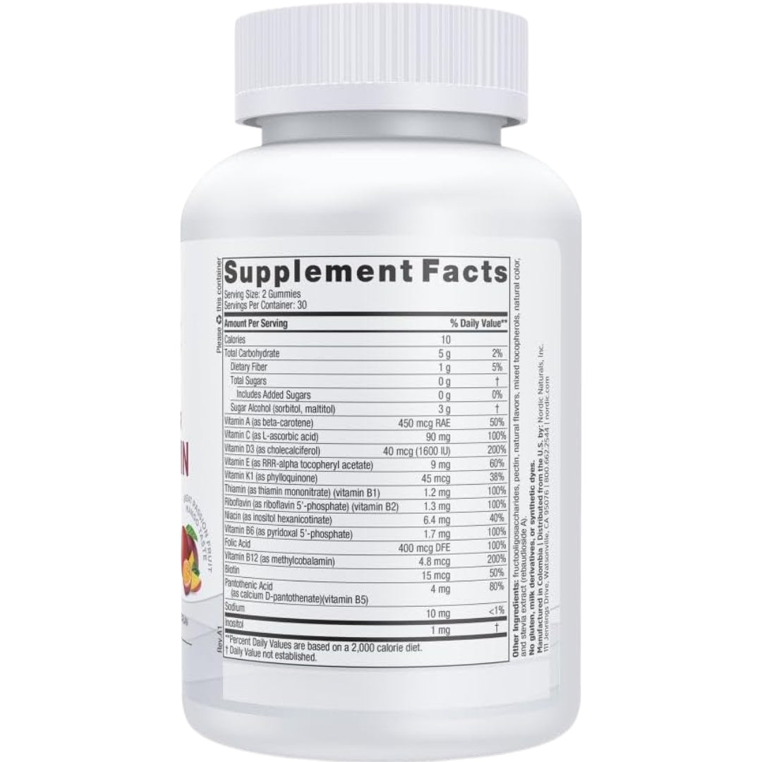 Zero Sugar Multivitamin 60 Gomitas Nordic Naturals