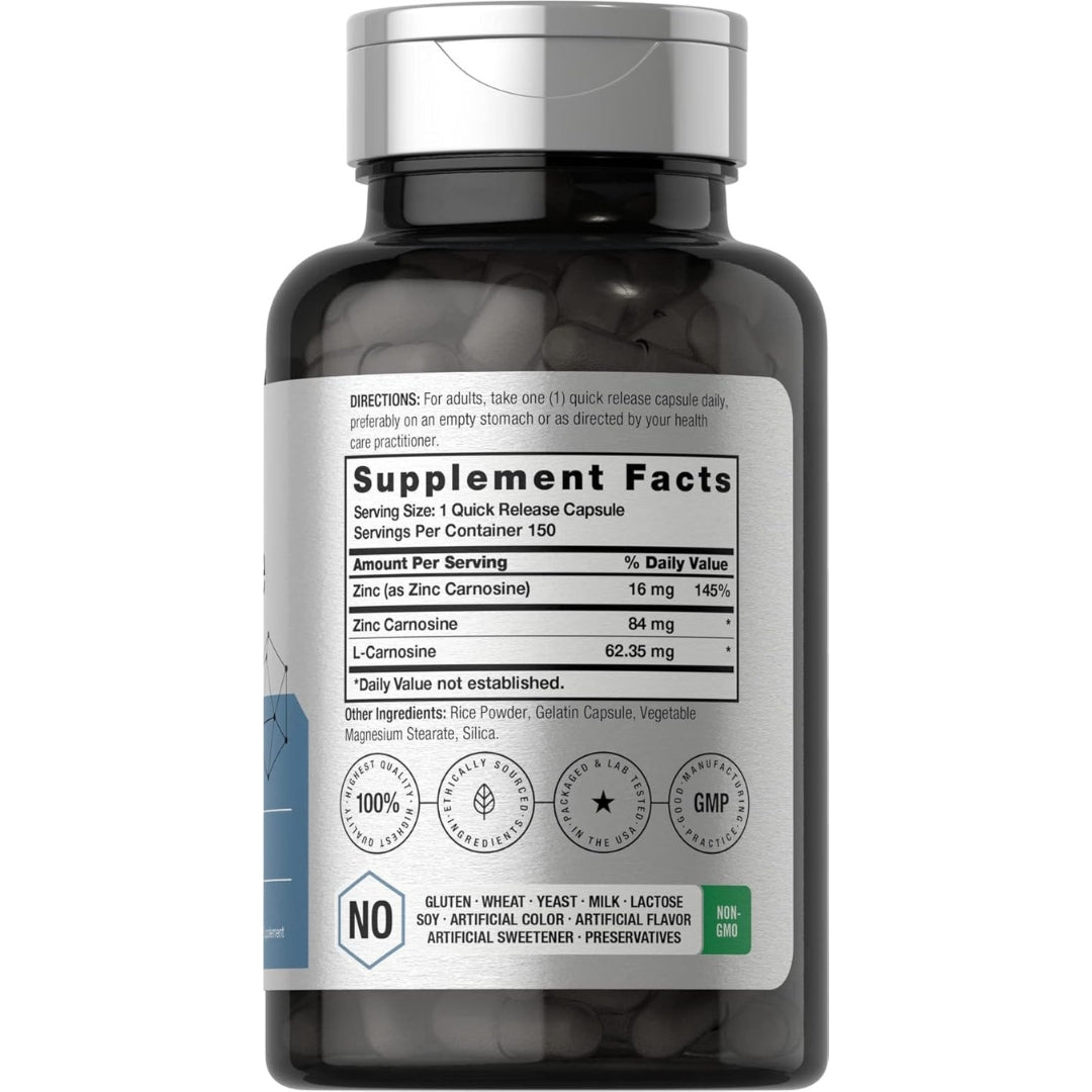 Zinc Carnosine 84 Mg 150 Capsulas Horbaach