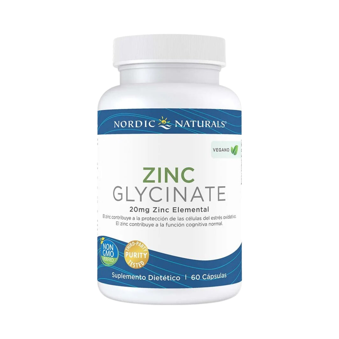 Zinc Glycinate 20 Mg 60 Capsulas Nordic Naturals