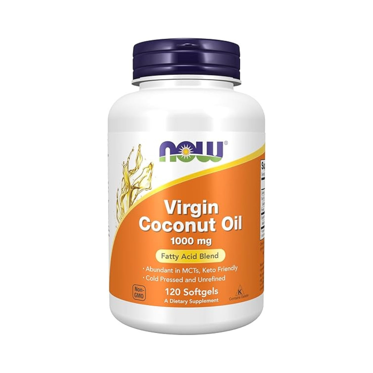 Aceite De Coco Virgen 1000 Mg 120 Softgels Now