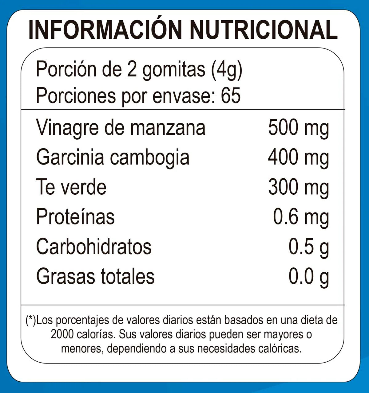 Diet 3 Vinagre De Manzana Garcinia Cambogia y Te Verde 130 Gomitas Gonmi